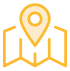 Map and pin icon