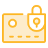 Credit card and lock icon