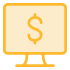 Monitor and dollar sign icon